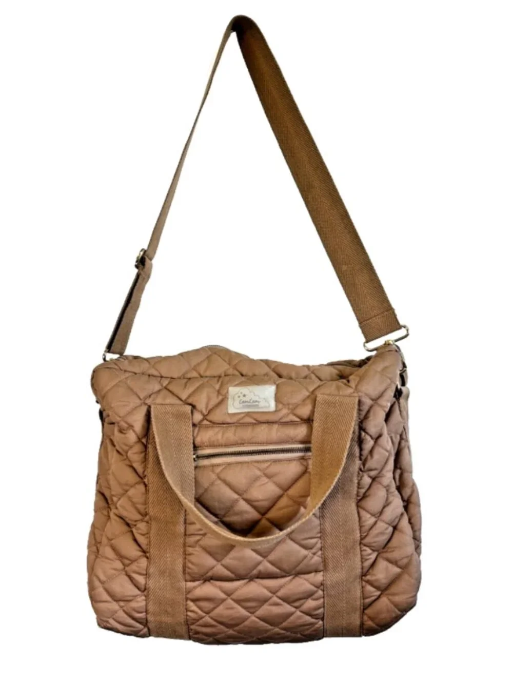 Cam Cam Copenhagen Changing Diaper Bag M Camel Tan Organic Cotton Minimalist